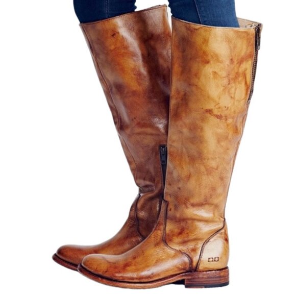 BED STU Tess Distressed Leather Riding Boots BEDSTU Size 8 - Picture 1 of 16